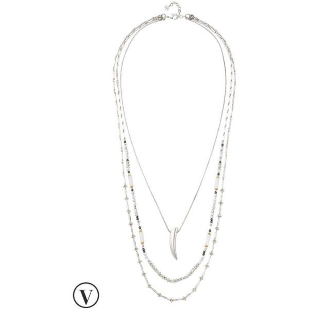 Stella & Dot Tiburon Necklace  - Silver, Gold, White, BNIB